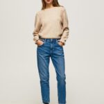 נשים 4N8XB82 Pepe Jeans דֵנִים סגול אמא גזר מתאים ג'ינס גבוה מותן