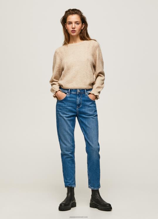 d7a0d7a9d799d79d_4n8xb82_pepe_jeans_d793d6b5d7a0d6b4d799d79d_d7a1d792d795d79c_d790d79ed790_d792d796d7a8_d79ed7aad790d799d79d_d79.jpg נשים 4N8XB82 Pepe Jeans דֵנִים סגול אמא גזר מתאים ג'ינס גבוה מותן – תמונה 1