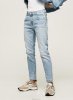 ⁦נשים 4N8XB85 Pepe Jeans דֵנִים ג'ינס בגזרה רגועה בגזרה גבוהה ויולט⁩ – תמונה ⁦2⁩