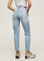 ⁦נשים 4N8XB85 Pepe Jeans דֵנִים ג'ינס בגזרה רגועה בגזרה גבוהה ויולט⁩ – תמונה ⁦4⁩