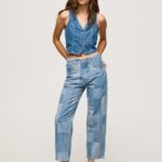 נשים 4N8XB88 Pepe Jeans דֵנִים ג'ינס בגזרה גבוהה של dover