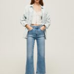 נשים 4N8XB90 Pepe Jeans דֵנִים ג'ינס בגזרה רחבה של לקסה בגובה מותן