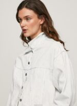 ⁦נשים 4N8XB95 Pepe Jeans דֵנִים ז'קט ג'ינס עם אפקט סדוק⁩ – תמונה ⁦3⁩