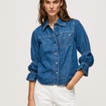 נשים 4N8XB96 Pepe Jeans דֵנִים חולצת ג'ינס בכושר רגיל