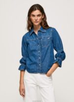נשים 4N8XB96 Pepe Jeans דֵנִים חולצת ג'ינס בכושר רגיל