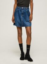 ⁦נשים 4N8XB99 Pepe Jeans דֵנִים חצאית ג'ינס קצרה מכותנה⁩ – תמונה ⁦2⁩