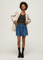 נשים 4N8XB99 Pepe Jeans דֵנִים חצאית ג'ינס קצרה מכותנה