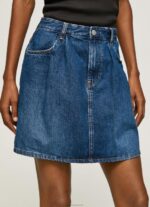 ⁦נשים 4N8XB99 Pepe Jeans דֵנִים חצאית ג'ינס קצרה מכותנה⁩ – תמונה ⁦3⁩