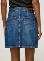 ⁦נשים 4N8XB99 Pepe Jeans דֵנִים חצאית ג'ינס קצרה מכותנה⁩ – תמונה ⁦5⁩